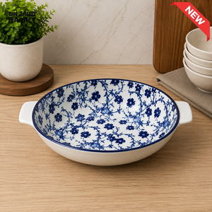 DANNY HOME BLUE CHINTZ SERVING BOWL - 9 INCHES