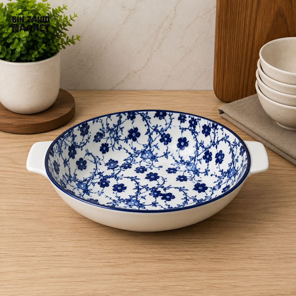 DANNY HOME BLUE CHINTZ SERVING BOWL - 9 INCHES