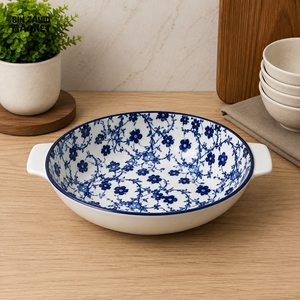 DANNY HOME BLUE CHINTZ SERVING BOWL - 9 INCHES