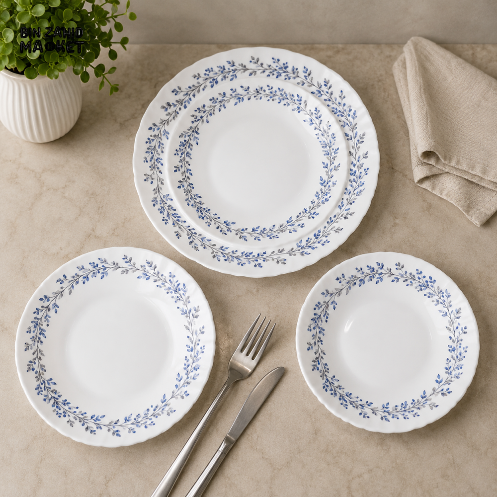 DANNY HOME BLUE FLORAL DESIGN DINNERWARE SET - 18 PIECE SET