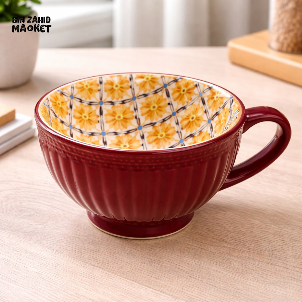 BOHEMIAN CERAMIC TEA CUP 355ML - DHMUG-B-09