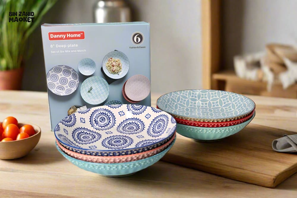 DANNY HOME™ BOHEMIAN DESIGN PASTA BOWLS SET OF 6 20.4CM
