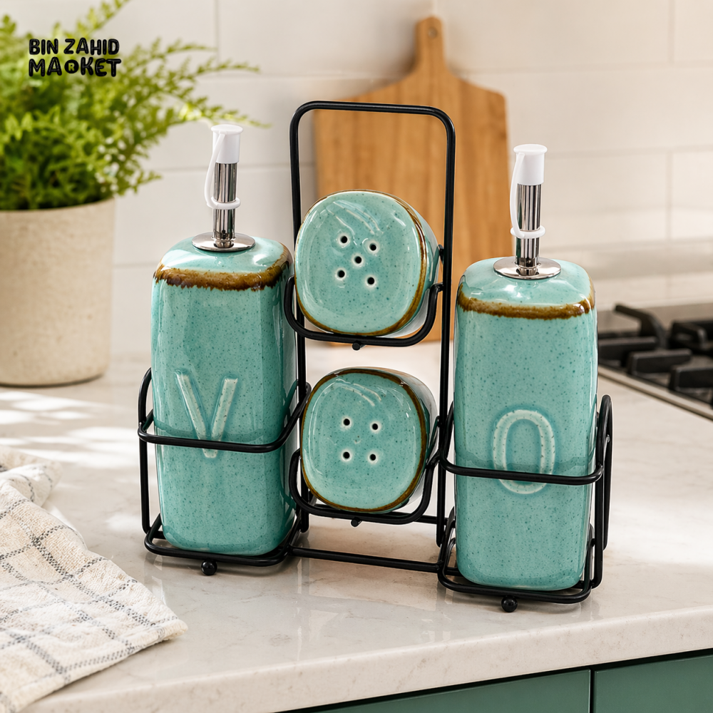 DANNY HOME CERAMIC BATHROOM ACCESSORIES SET SOAP DISPENSER TOOTHBRUSH HOLDER 5PCS SET CZT13-133