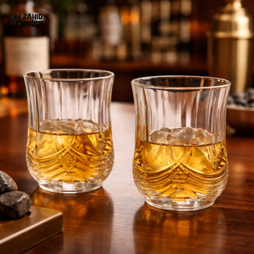 DANNY HOME CRYSTAL WHISKEY GLASSES SET 6PCS 210ML ELEGANT OLD FASHIONED ROCKS GLASS BARWARE SET 1988-24