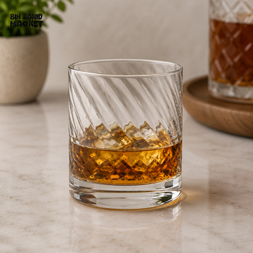 DANNY HOME CUT GLASS WHISKEY TUMBLER WITH THICK BASE