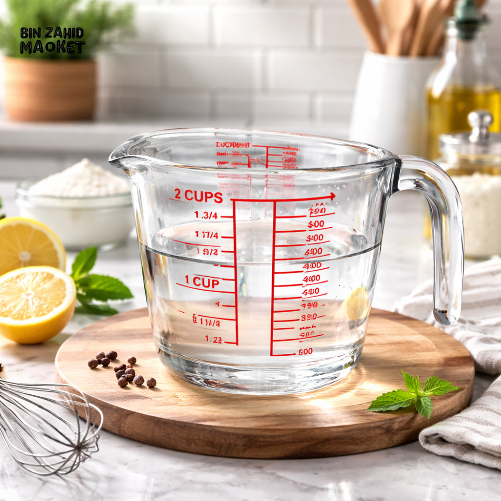 DANNY HOME GLASS MEASURING CUP WITH ML & CUP MARKINGS - 1000ML 1966-34