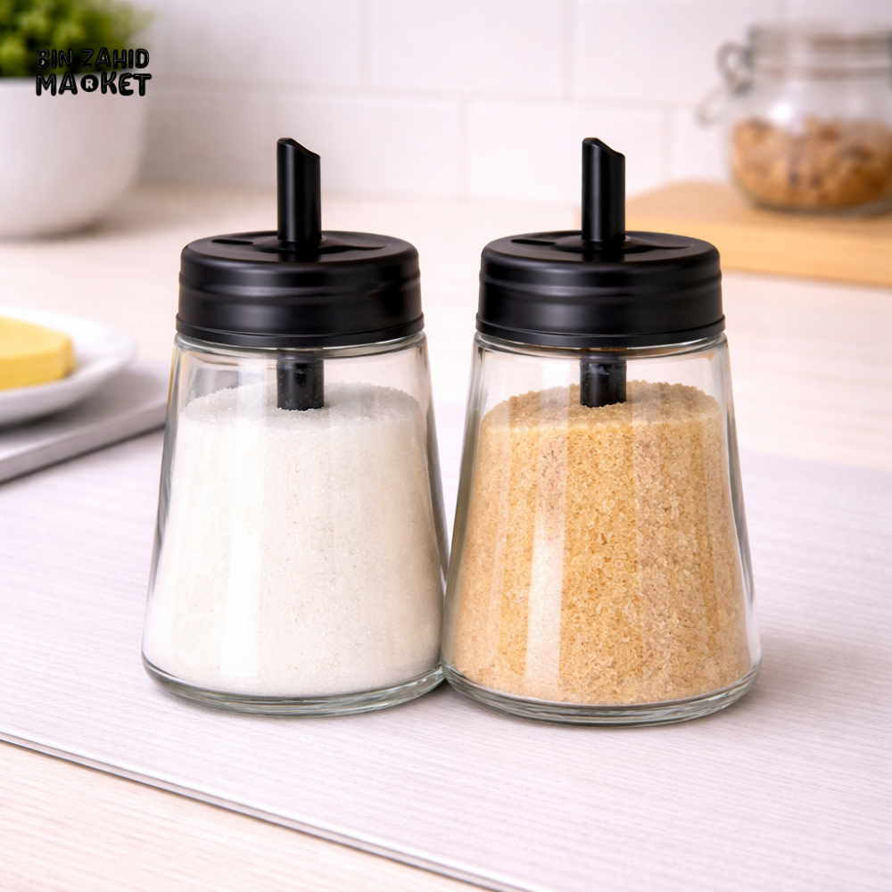 DANNY HOME GLASS SUGAR DISPENSER WITH POUR SPOUT EACH -1900-8