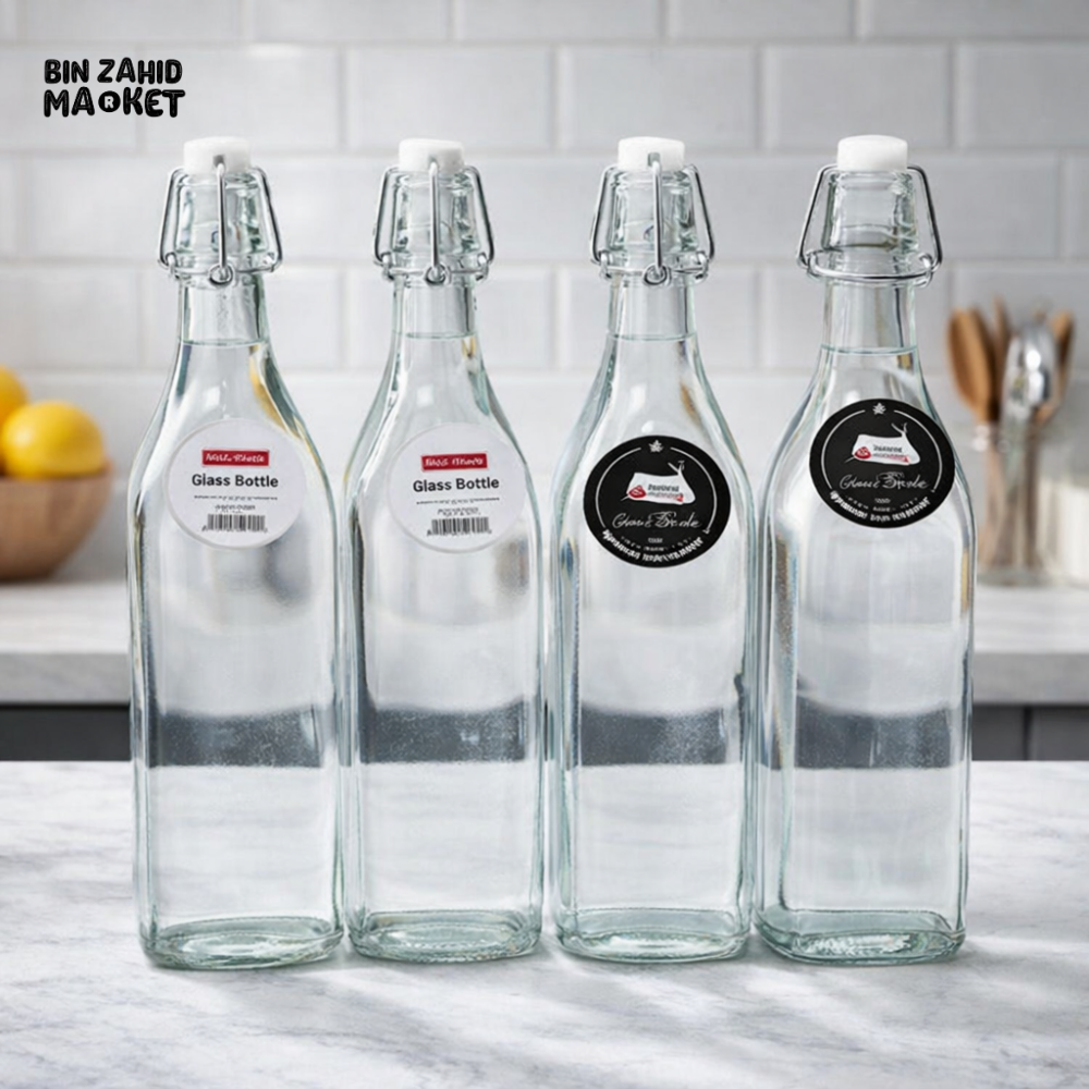 DANNY HOME GLASS SWING TOP BOTTLE 1000ML AIRTIGHT REUSABLE BEVERAGE STORAGE BOTTLE 1966-04