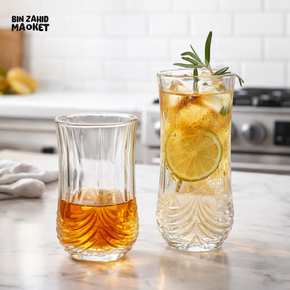 DANNY HOME GLASS TUMBLER SET 6PCS 315ML CLEAR DRINKING GLASSES FOR WATER JUICE COCKTAILS 1988-180