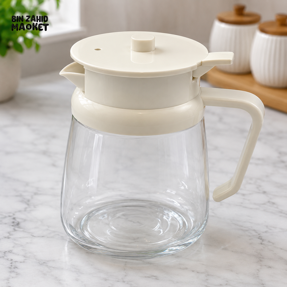DANNY HOME GLASS WATER PITCHER WITH LID AND HANDLE