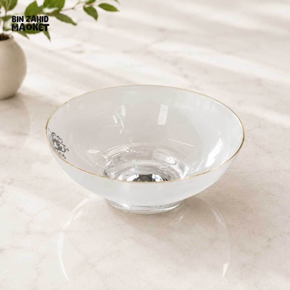 DANNY HOME GOLD RIM GLASS SERVING BOWL - 10 PIECE