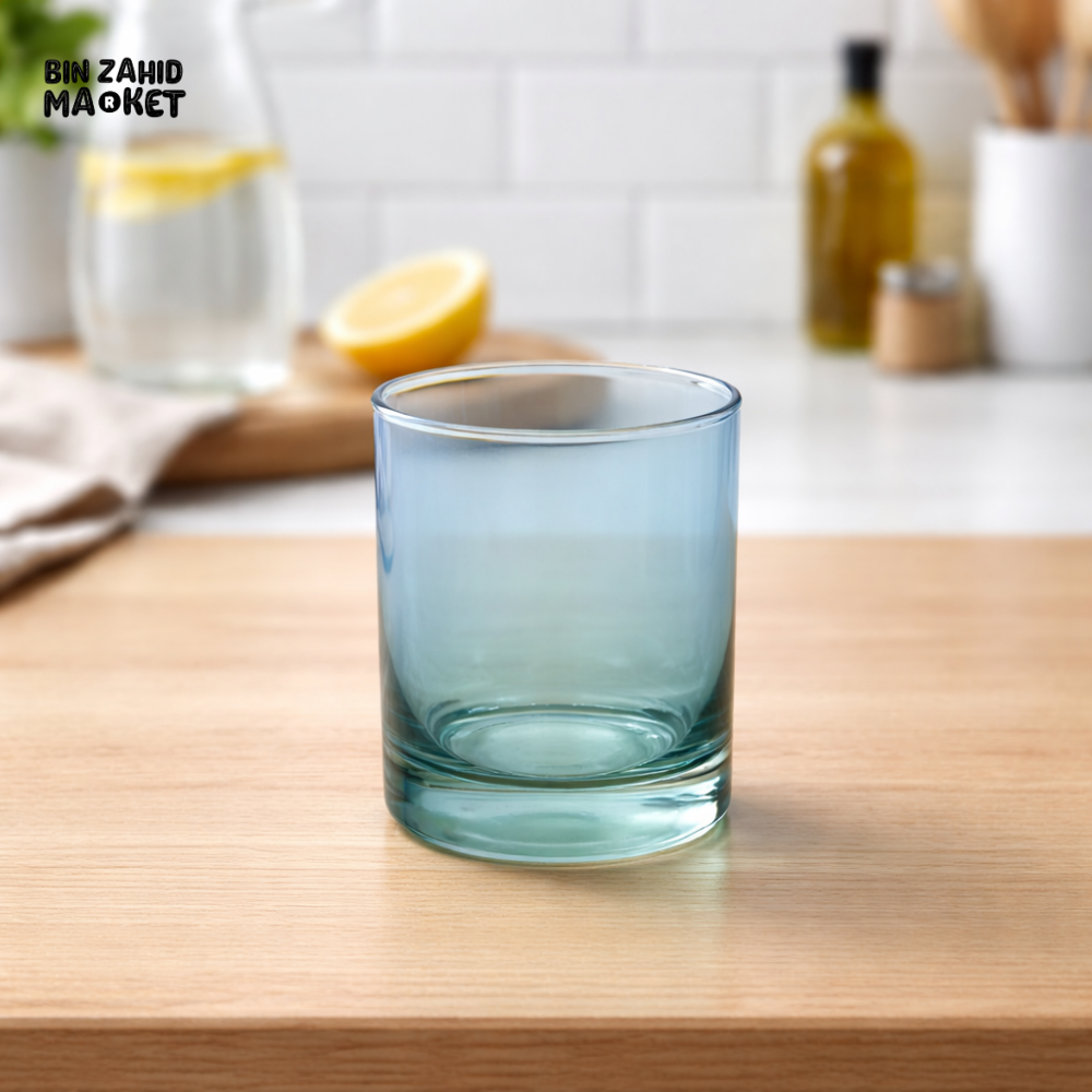 DANNY HOME GRADIENT BLUE GLASS TUMBLER SET 6PCS PREMIUM DRINKING WATER GLASSES 305ML CB08-01
