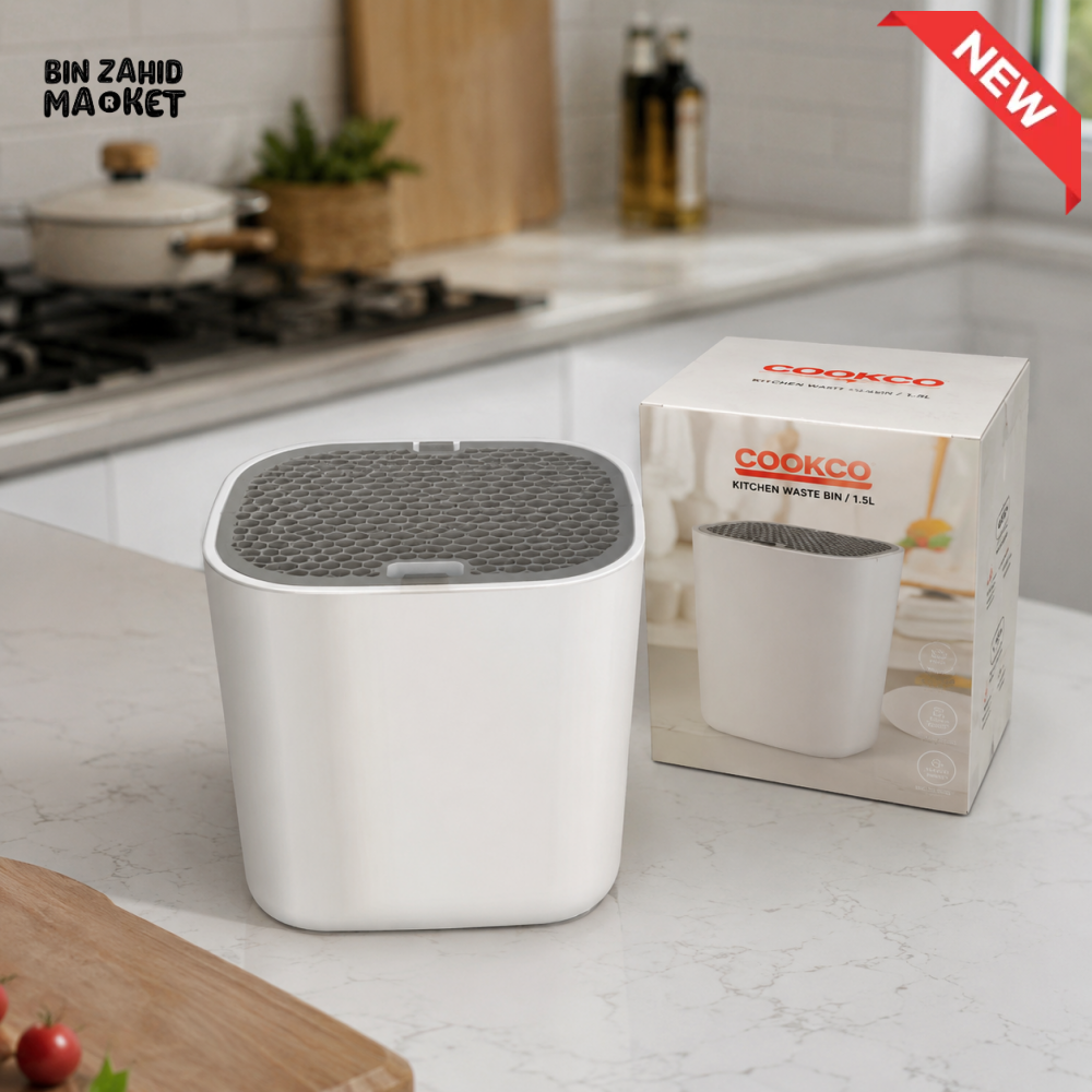 DANNY HOME KITCHEN COUNTERTOP WASTE BIN WITH LID 1.5L - DH2411-knief