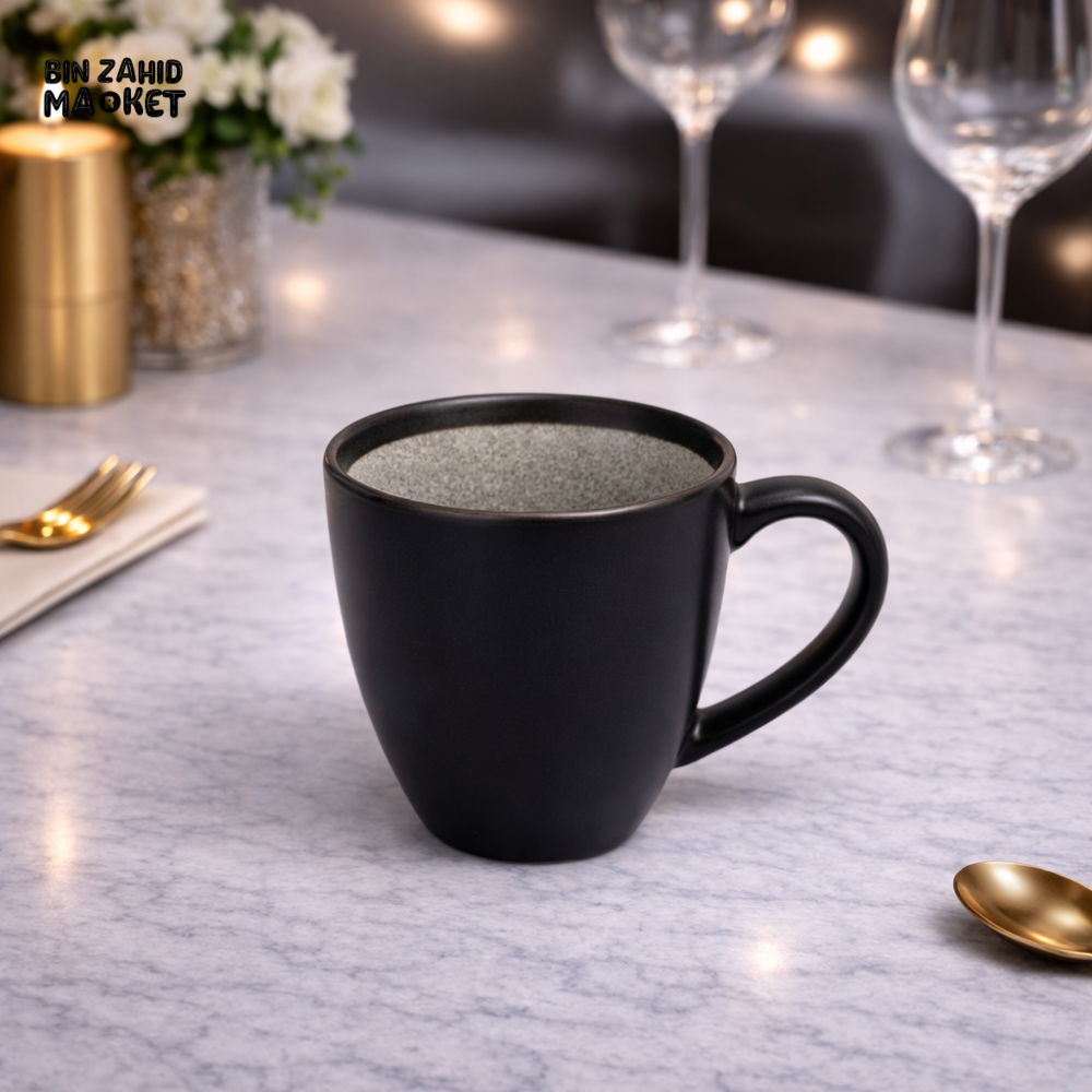 DANNY HOME LUXURY MATTE BLACK CERAMIC COFFEE MUG 400ML - T16-09 Brilliant Mugs