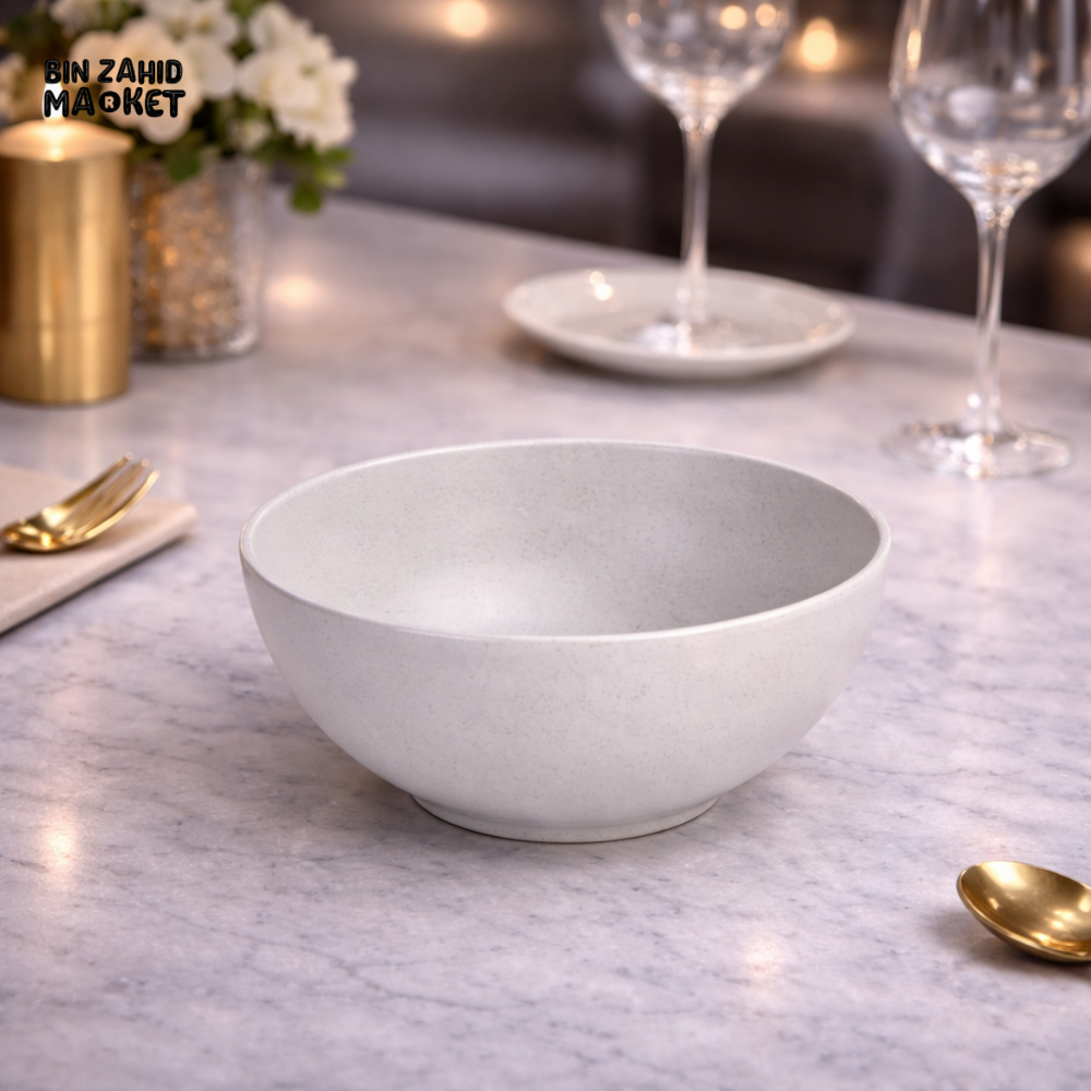 DANNY HOME LUXURY MINIMALIST CERAMIC SERVING BOWL – MATTE STONE FINISH - T12-04