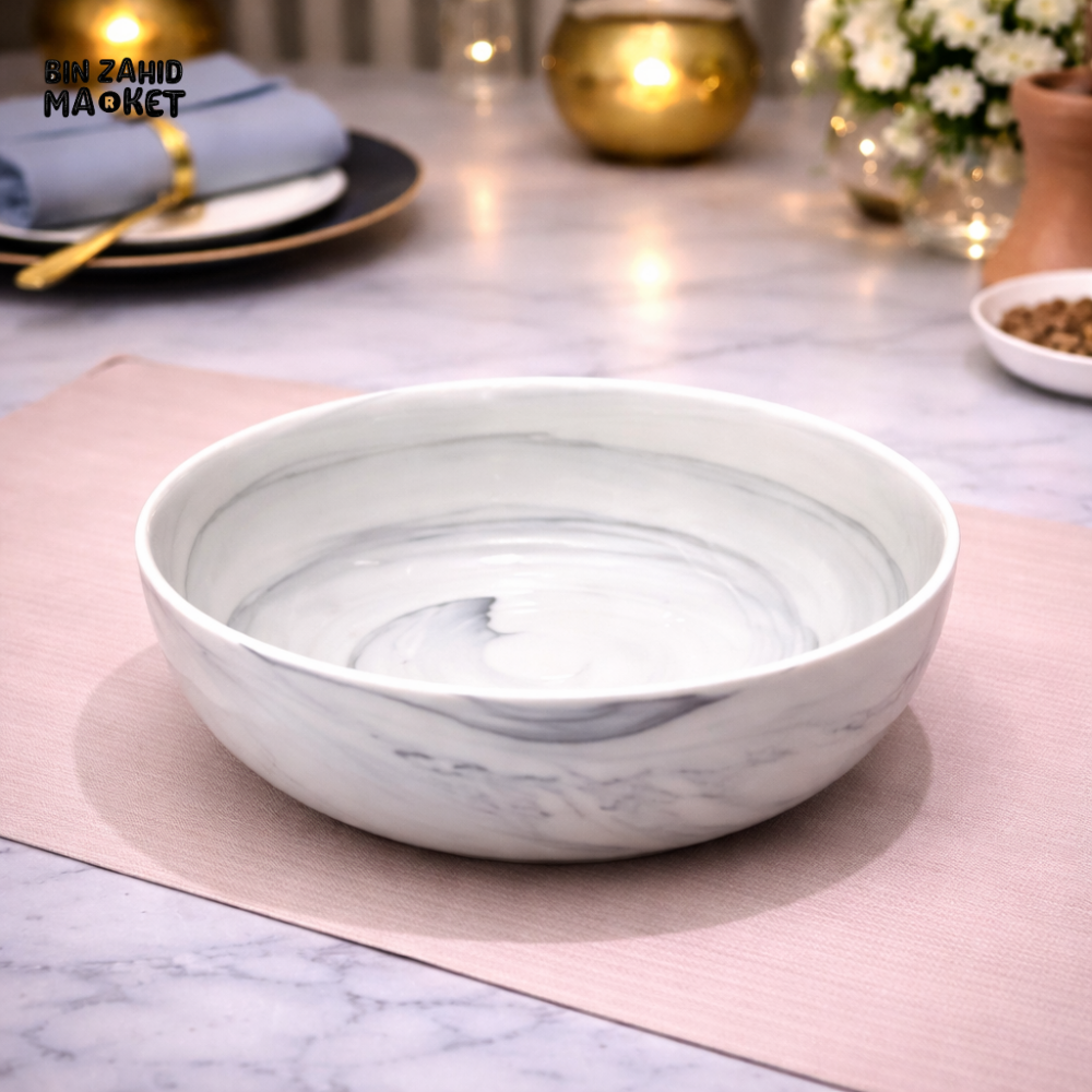 DANNY HOME MARBLE SWIRL CERAMIC BOWL 20CM - Bowls