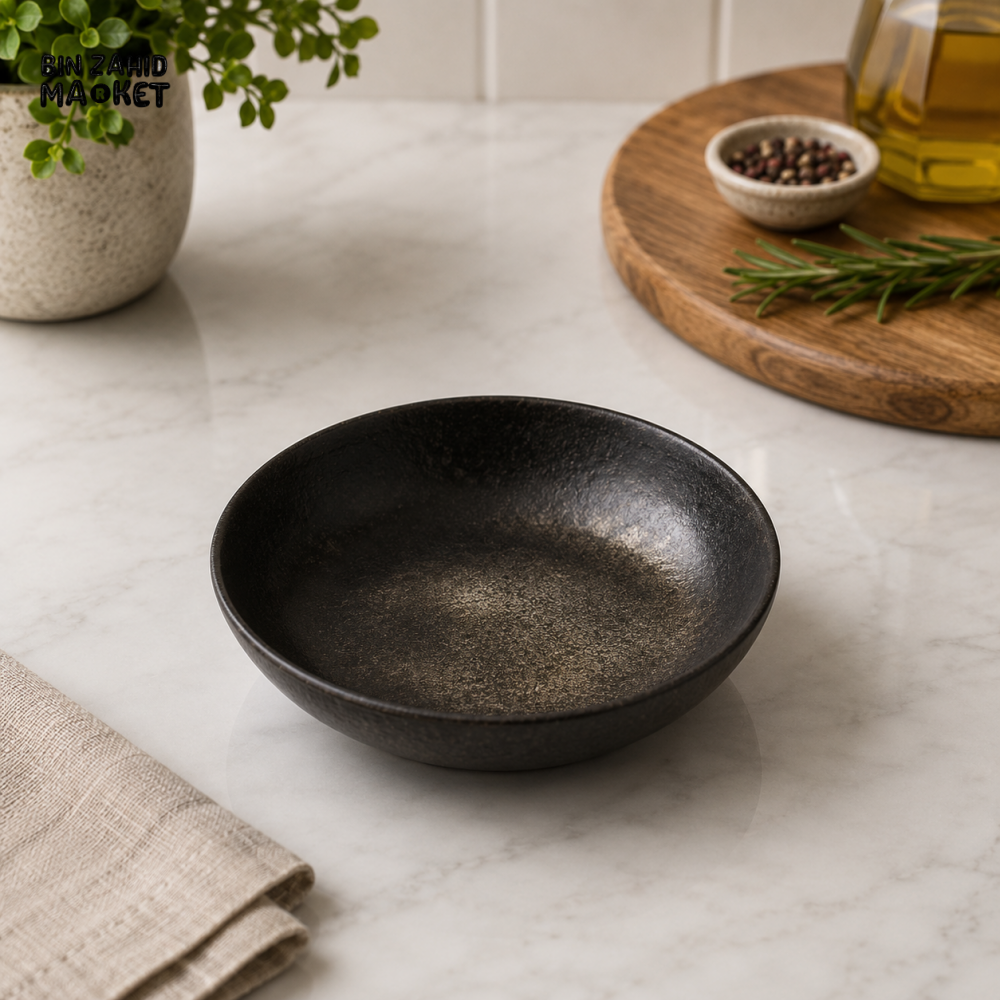 MATTE BLACK ROUND STONEWARE SERVING BOWL 32.5 CM – 325WD