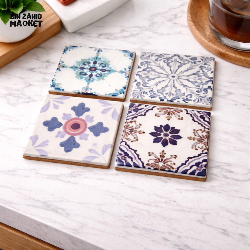 DANNY HOME MEDITERRANEAN TILE CERAMIC COASTER -2020-2