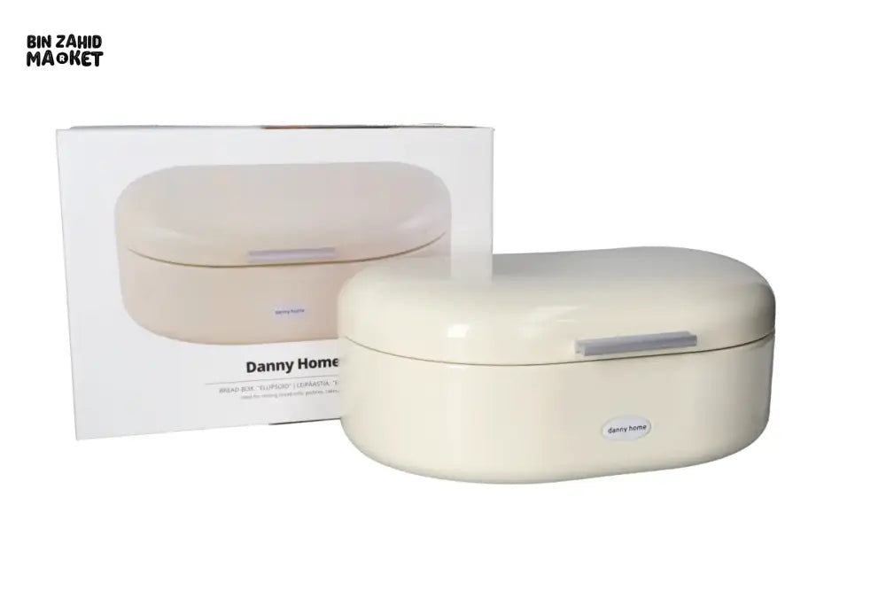 DANNY HOME METAL BREAD BOX WITH LID - WHITE DH3737