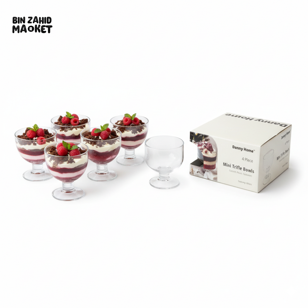DANNY HOME MINI TRIFLE BOWL 400ML 4PCS SET – CB-41 Danny Home Trifle Bowls