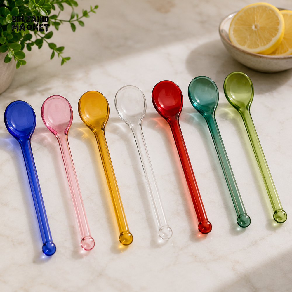 DANNY HOME MULTICOLOR GLASS SPOON SET - 7 PIECE SET