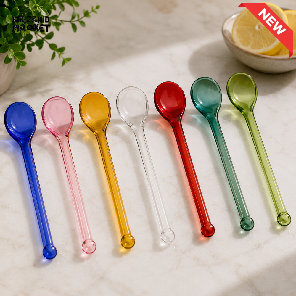 DANNY HOME MULTICOLOR GLASS SPOON SET - 7 PIECE SET