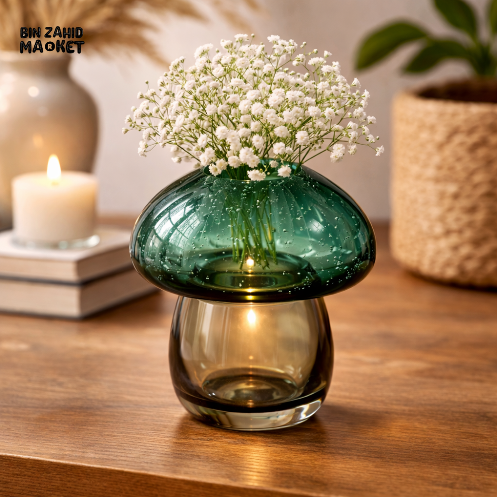 DANNY HOME MUSHROOM GLASS FLOWER VASE -CB-102
