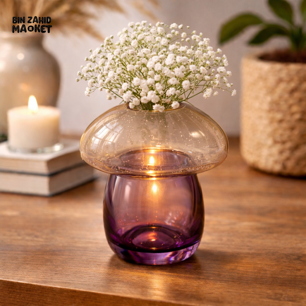 DANNY HOME MUSHROOM GLASS FLOWER VASE -CB-103