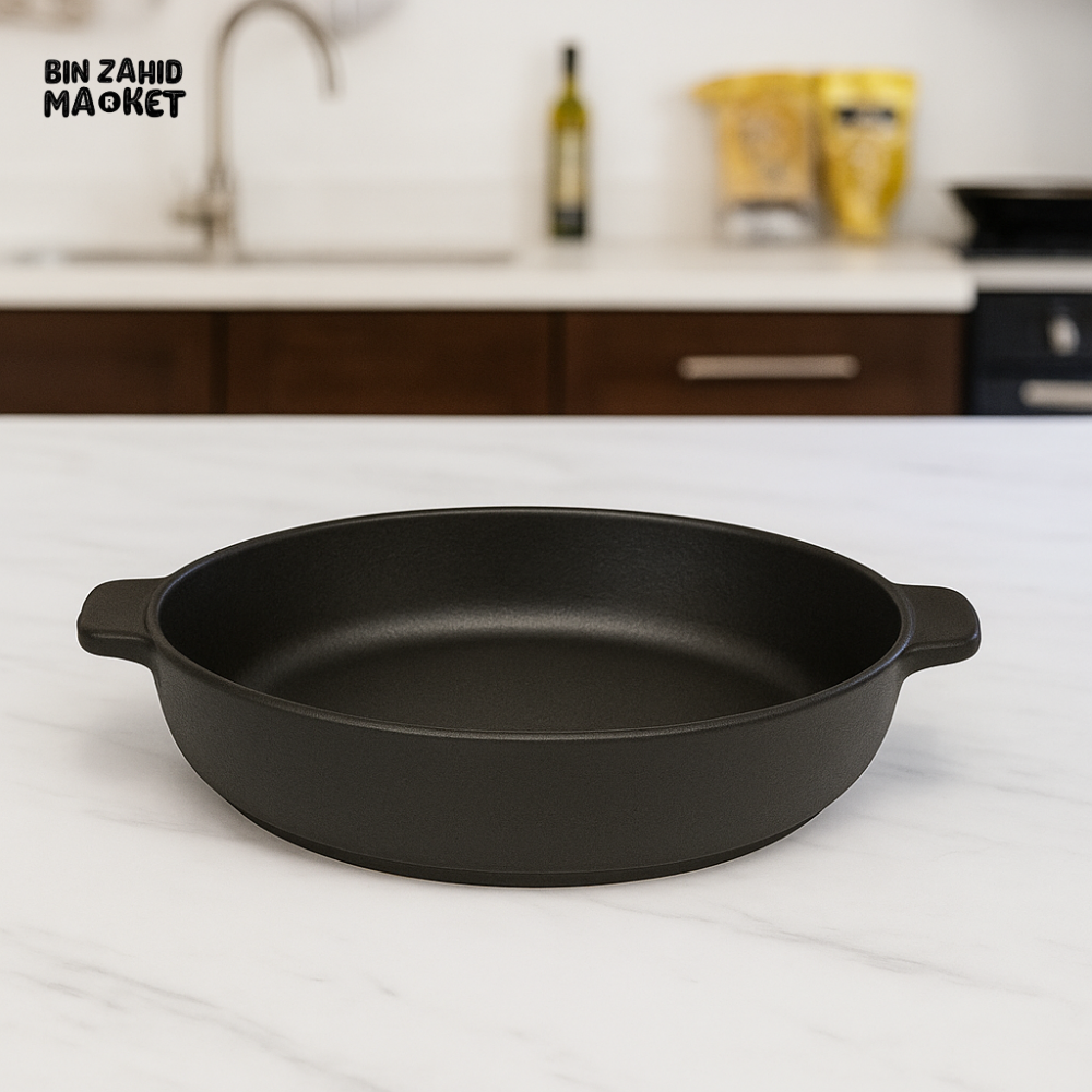 DANNY HOME OVAL CAST IRON BAKING DISH 70TYKP 2022 BLACK 7″ BOWL