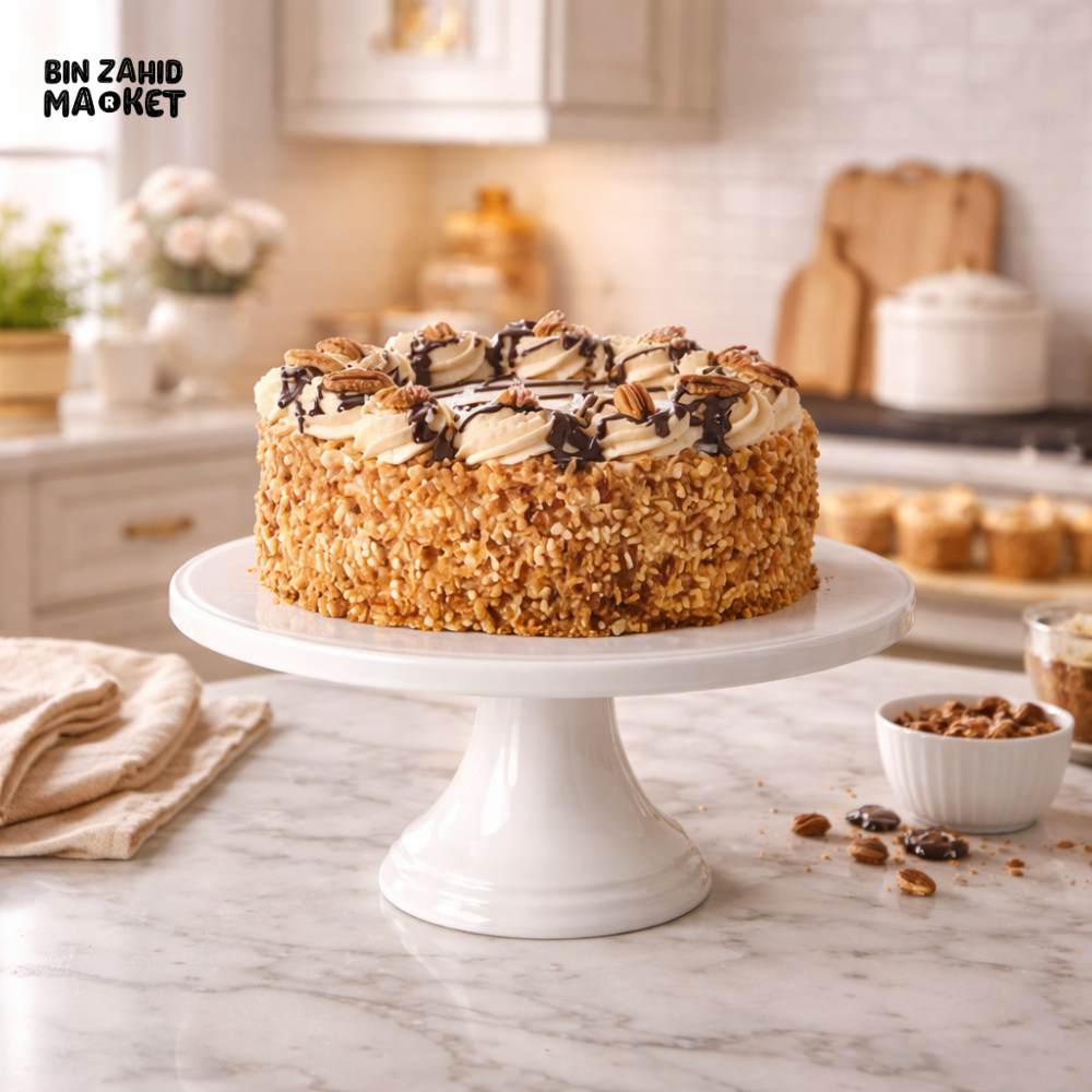 DANNY HOME PORCELAIN CAKE STAND 30CM – LUXURY BAKING & DESSERT DISPLAY PLATTER - CPK-050