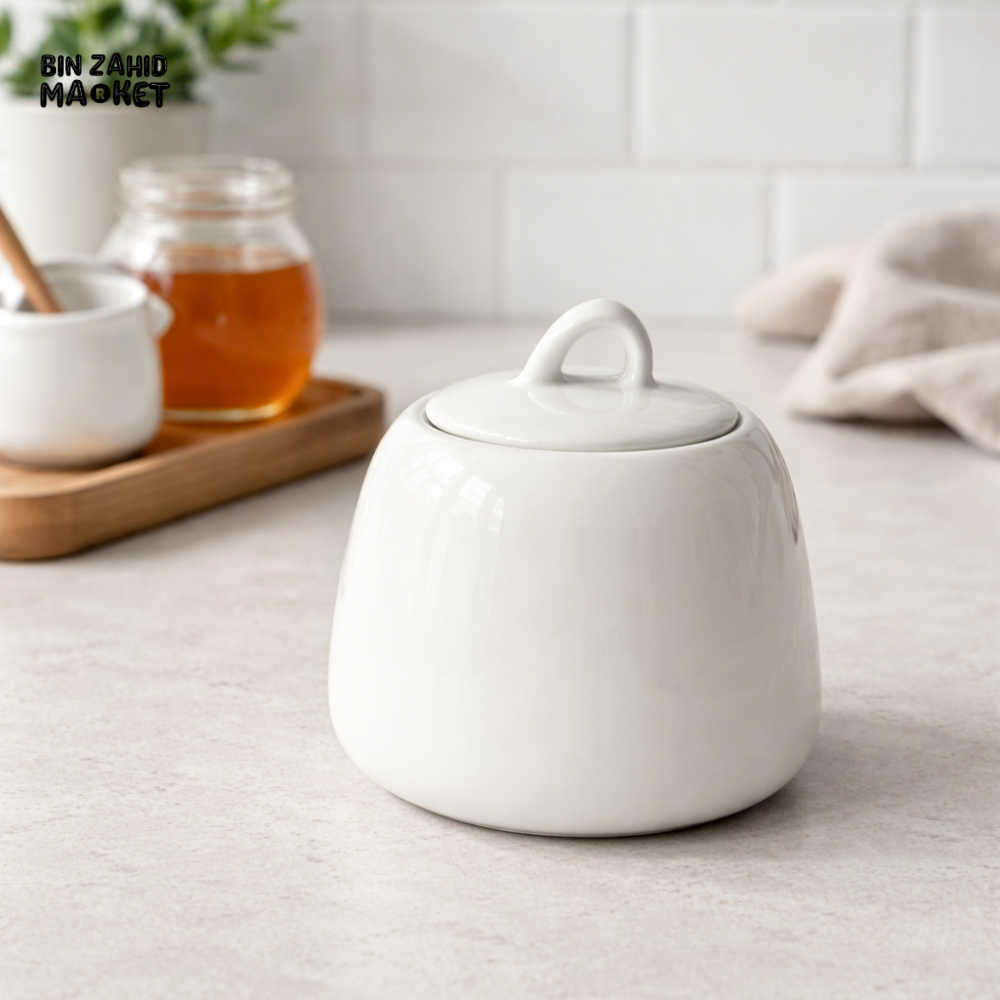 DANNY HOME PORCELAIN SUGAR POT 220ML WITH LID KITCHEN TABLEWARE SF41-9