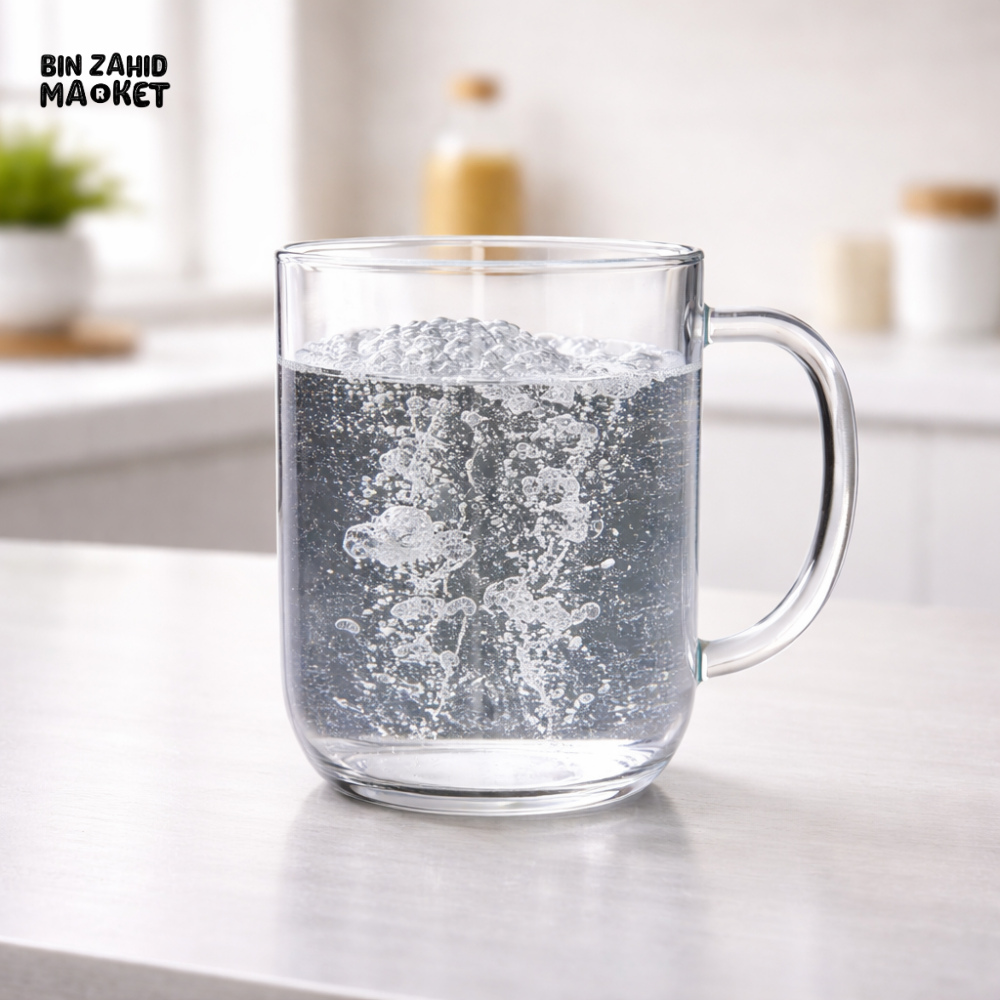 DANNY HOME PREMIUM 500ML HEAT-RESISTANT BOROSILICATE GLASS CUP WITH HANDLE 2PCS SET CLEAR COFFEE TEA DRINKING MUG XF005