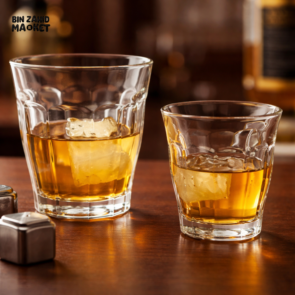 DANNY HOME PREMIUM 6PCS 290ML GLASS DRINKING TUMBLER SET – DURABLE CLEAR EVERYDAY WATER JUICE WHISKEY GLASSES 1988-30