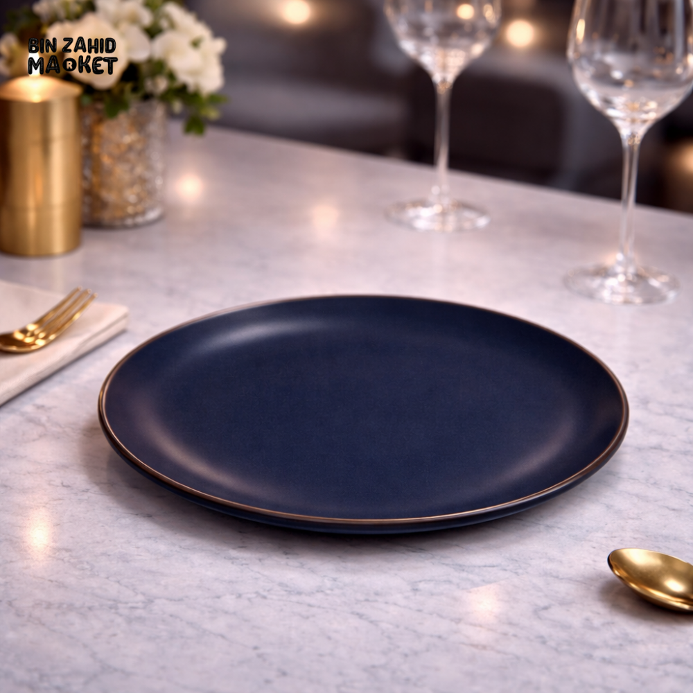DANNY HOME PREMIUM DARK BLUE STONEWARE DINNER PLATE - T14-01