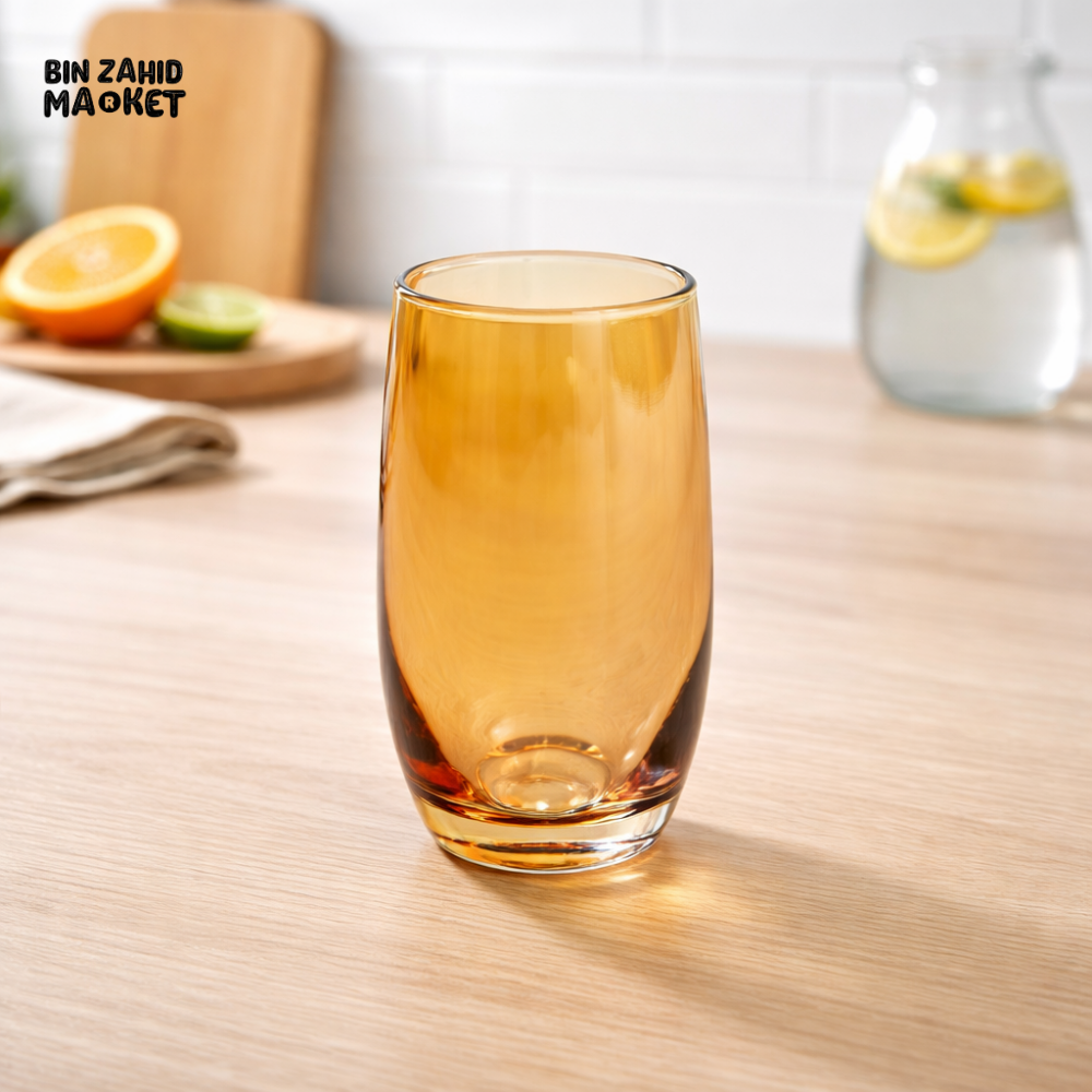 DANNY HOME PREMIUM DRINKING GLASS SET 6PCS 410ML MODERN TUMBLER FOR WATER JUICE COCKTAIL DRINKWARE CB04-07