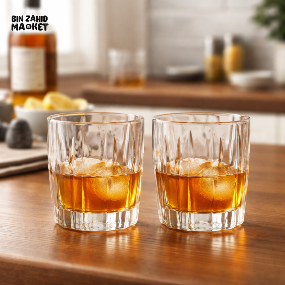 DANNY HOME PREMIUM GLASS TUMBLER SET 280ML 6PCS CLEAR DRINKING GLASSES FOR WATER JUICE WHISKEY 1988-129