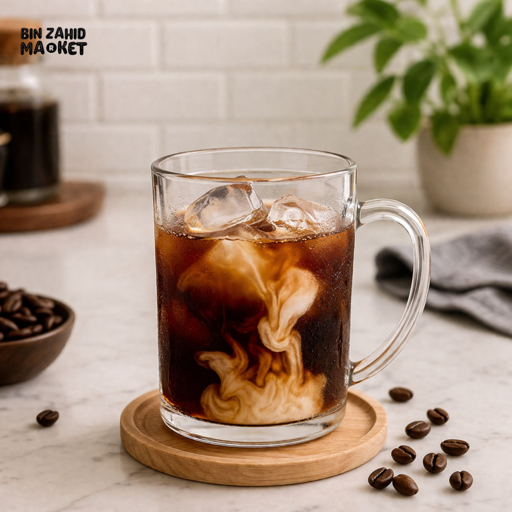 DANNY HOME PREMIUM LARGE CAPACITY CLEAR GLASS CUP 500ML HEAT RESISTANT DRINKING MUG XF001-18T