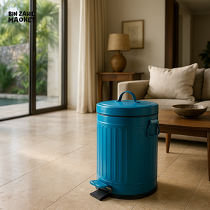 DANNY HOME PREMIUM ROUND PEDAL BIN 12 LITRE – MODERN LUXURY VILLA DESIGN BLUE LJT01 12 5