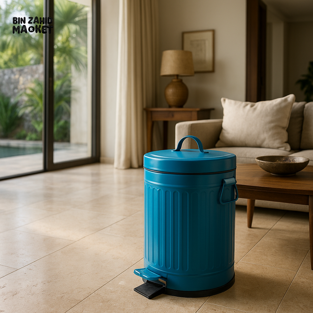 DANNY HOME PREMIUM ROUND PEDAL BIN 12 LITRE – MODERN LUXURY VILLA DESIGN BLUE LJT01 12 5