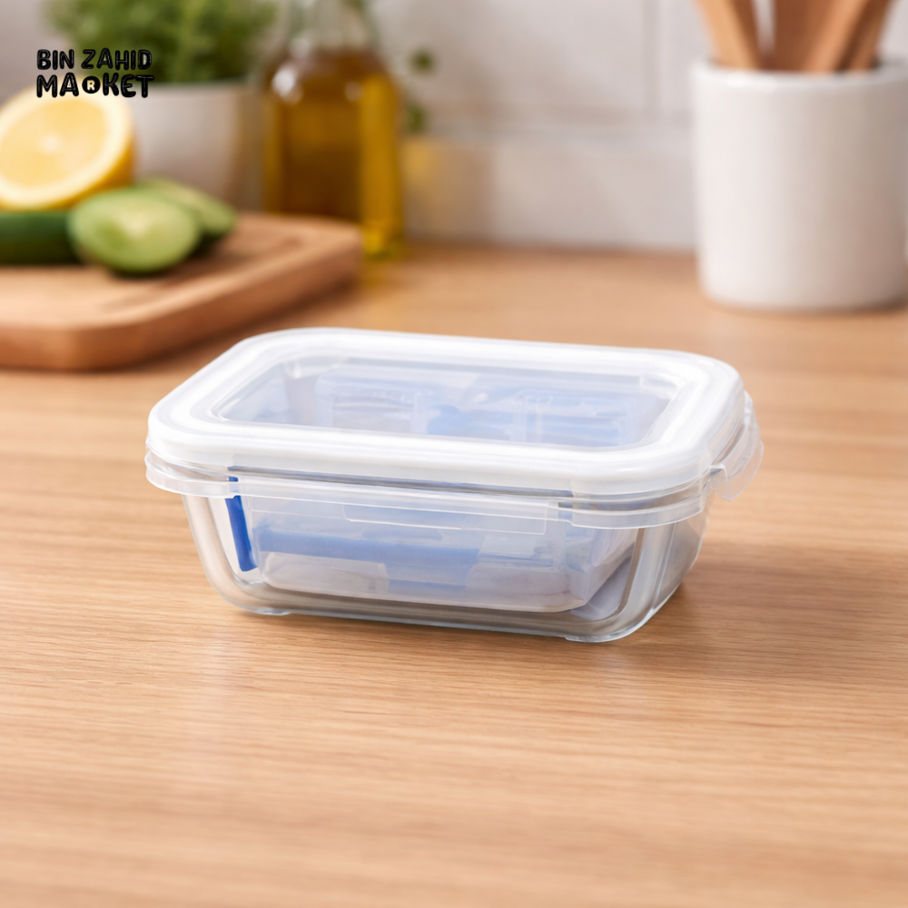 DANNY HOME RECTANGULAR 185ML AIRTIGHT FOOD STORAGE CRISPER CONTAINER WITH LOCKING LID BXH05-01