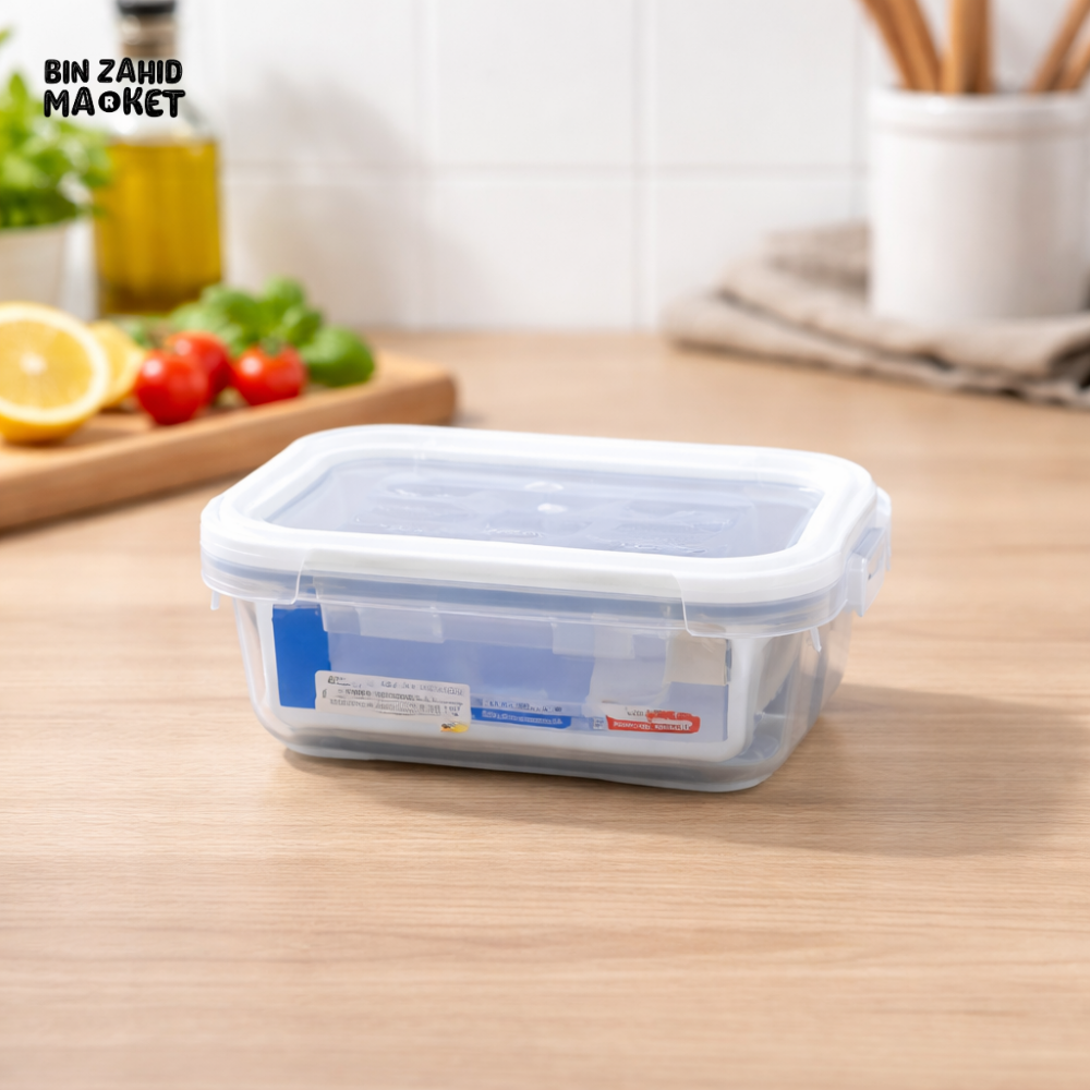 DANNY HOME RECTANGULAR 400ML AIRTIGHT FOOD STORAGE CRISPER WITH SNAP LOCK LID BPA FREE BXH05-02