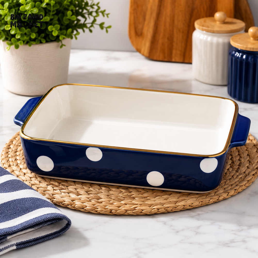 DANNY HOME RECTANGULAR ENAMEL BAKEWARE ROASTING & CASSEROLE PAN WITH SIDE HANDLES 11.75’’ CZT06-38