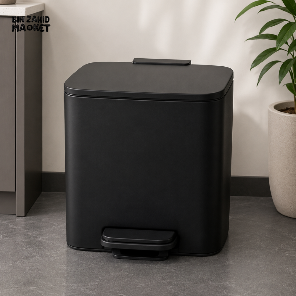 DANNY HOME RECTANGULAR STAINLESS STEEL PEDAL DUSTBIN WITH LID - 8 L