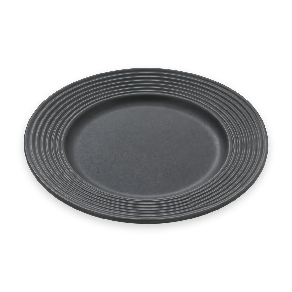 Danny Home Ridged Rim Round Plate 10.5 Inches on white background