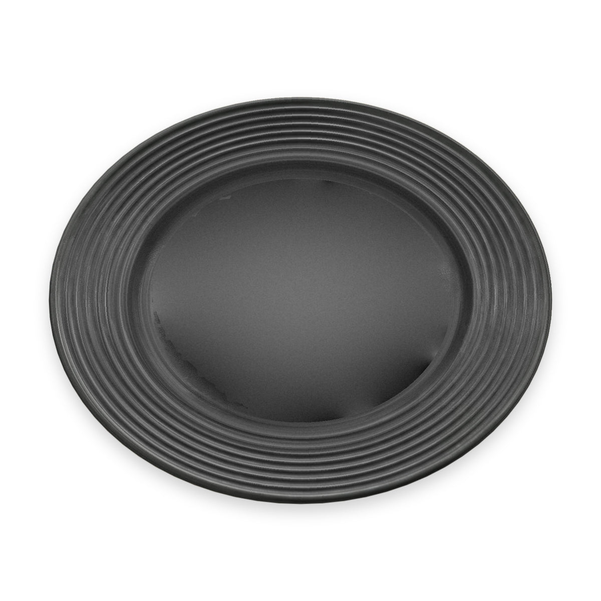 Danny Home Ridged Rim Round Plate 10.5 Inches on white background