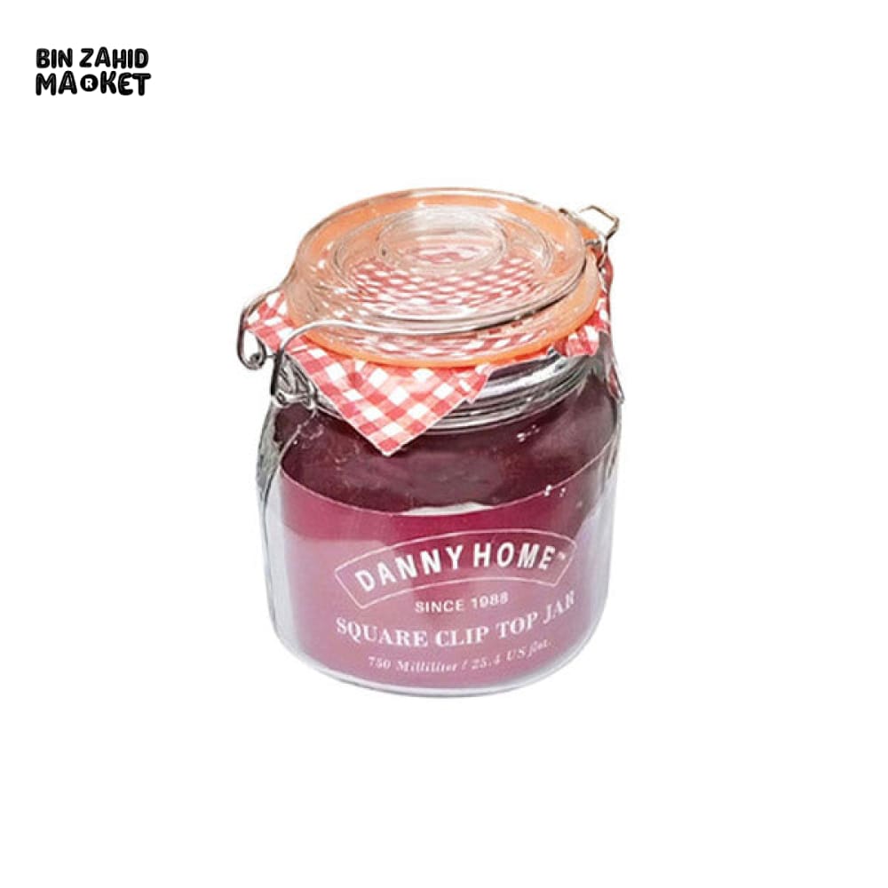 DANNY HOME ROUND CLIP TOP JAR 500ML – AIRTIGHT GLASS STORAGE JAR FOR SPICES COOKIES & KITCHEN ESSENTIALS