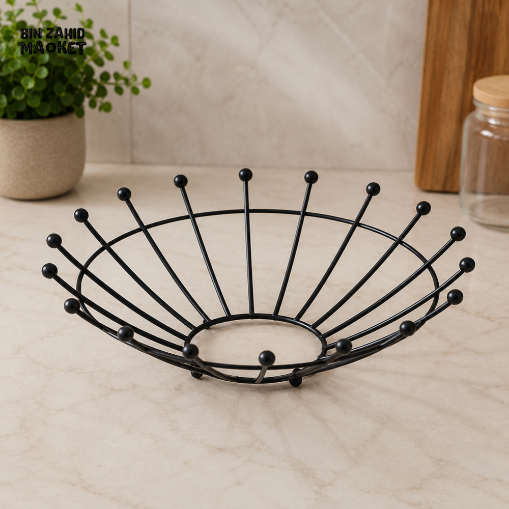 DANNY HOME ROUND METAL WIRE FRUIT AND VEGETABLE BASKET
