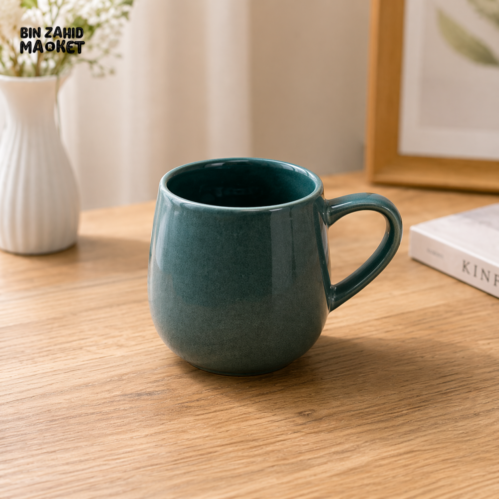 DANNY HOME SOLID COLOR PORCELAIN COFFEE MUG 400ML CERAMIC TEA CUP WITH HANDLE MODERN DRINKWARE BG015-5 400ML MUG