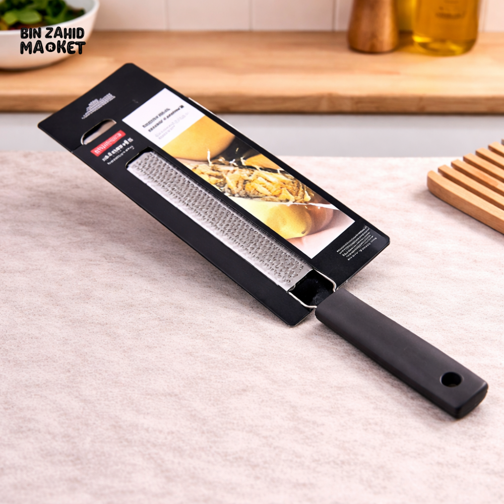 DANNY HOME STAINLESS STEEL CHEESE GRATER WITH ERGONOMIC HANDLE – MULTI-FUNCTION KITCHEN GRATING TOOL 33.5CM DH3668