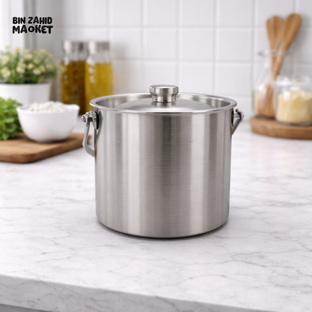 DANNY HOME STAINLESS STEEL ICE BUCKET 1.6L WITH LID DOUBLE WALL BEVERAGE COOLER BAR & PARTY USE SS47-01